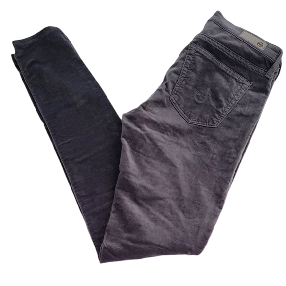 AG The Legging Super Skinny Grey Velvet - Picture 6 of 11